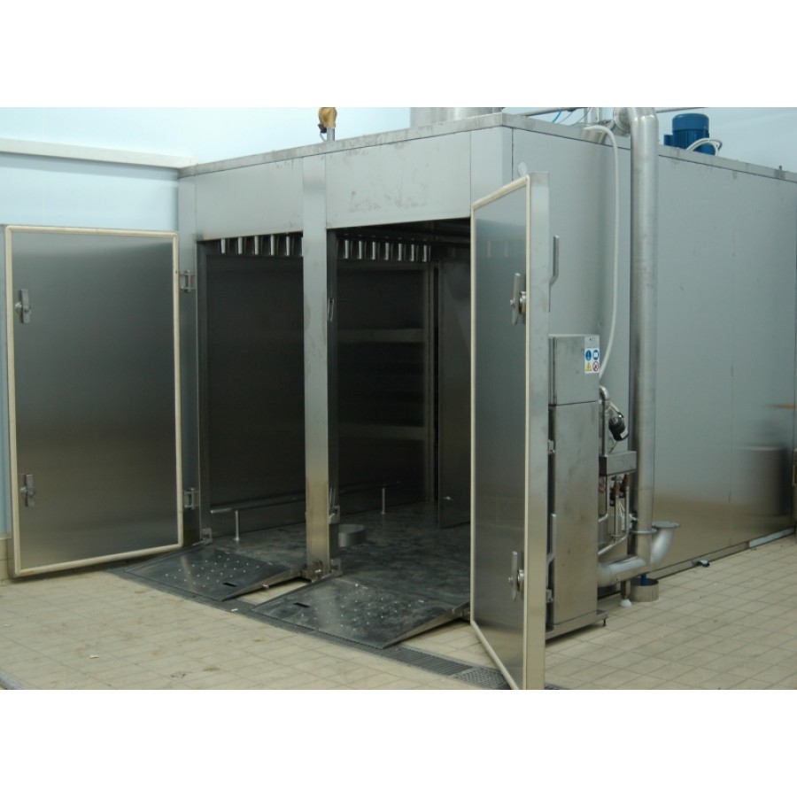 STEAM HEATED CHAMBER FOR THE TREATMENT OF MEAT (4 TROLLEYS)
